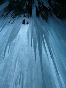 Ice formations cave blanket photo