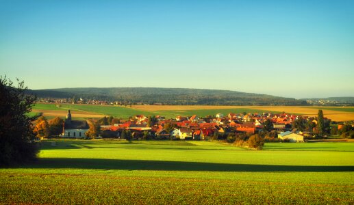 Town fields landscape
