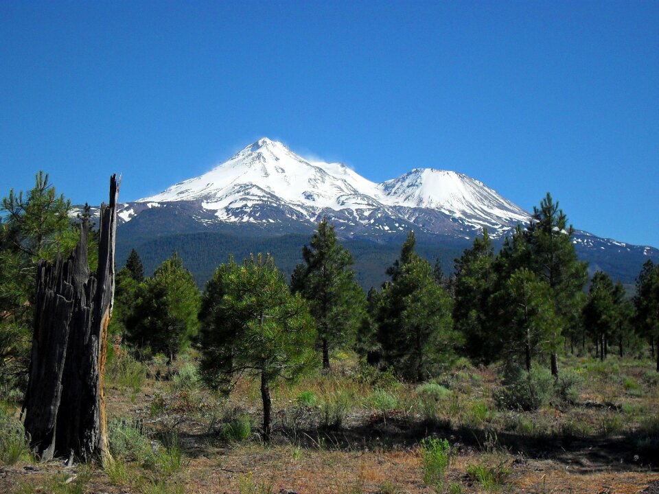 Outdoor majestic snow capped
