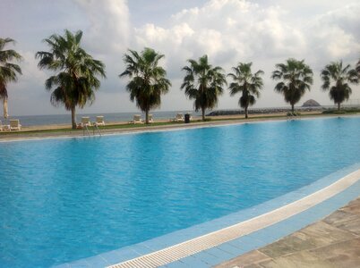 Water basin blue outdoor pool photo