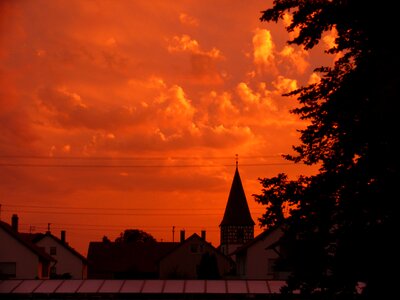 Clouds orange mood photo
