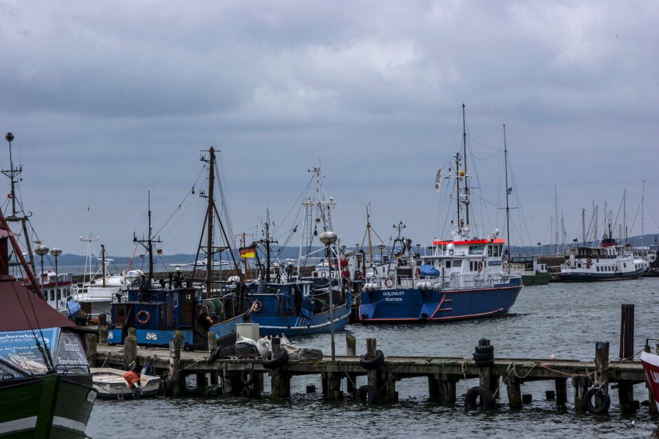 Boats clouds dark