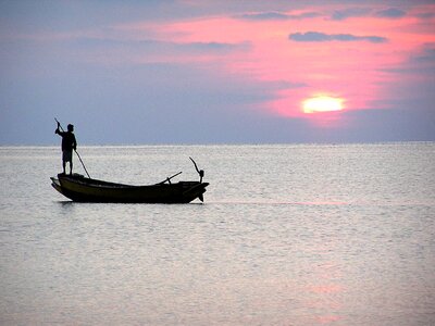 Sunset boat