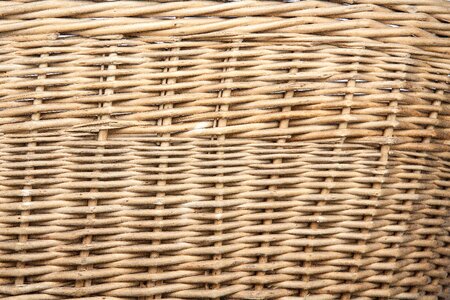Pliable material wicker basket basket weave photo