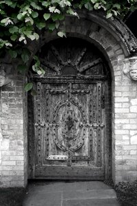 Surface texture gray door photo