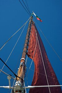 Mast rigging old thames barge