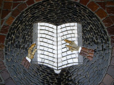 Image stone book page