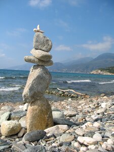 Rocking stone corsica sea photo