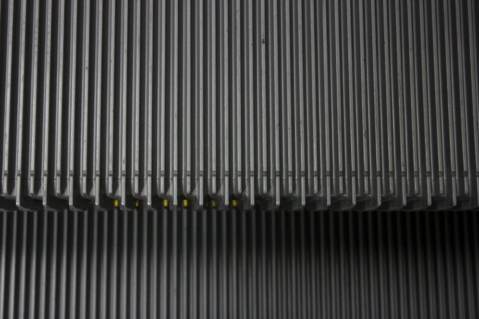 Escalator metal background
