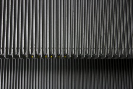 Escalator metal background