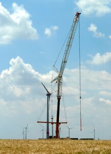 Wind turbine construction site installation wind energy