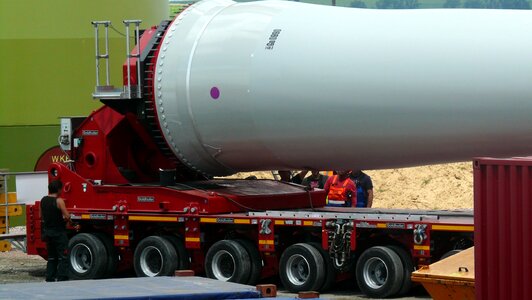 Wind turbine heavy transport transporter photo