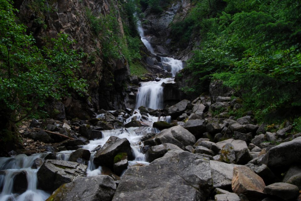 Forest waterfall wilderness photo