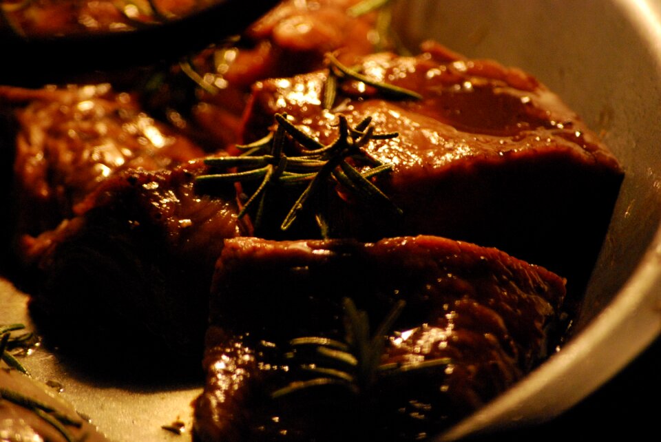 Steak meal dinner