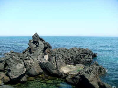 Basalt lava landscape photo