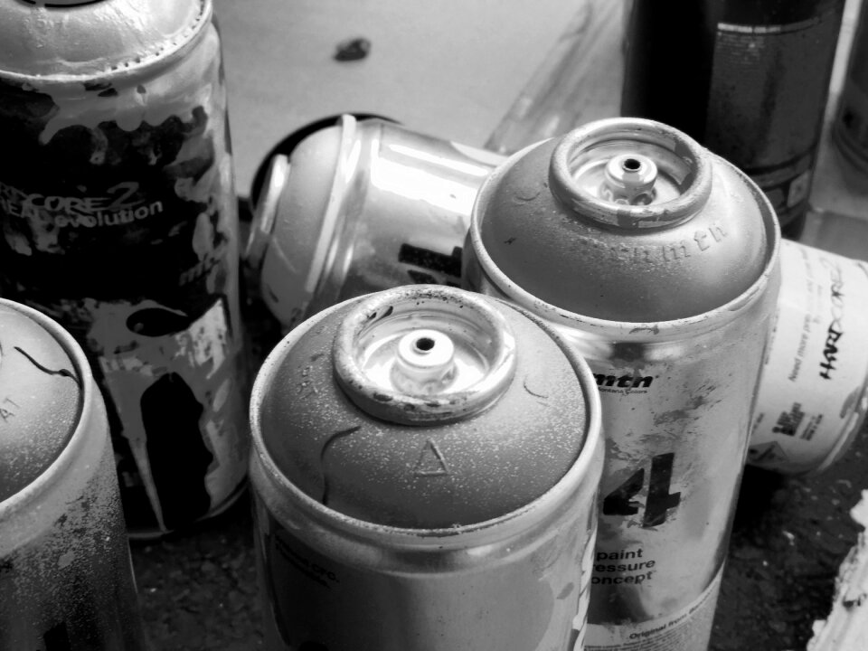 Black and white art bomb