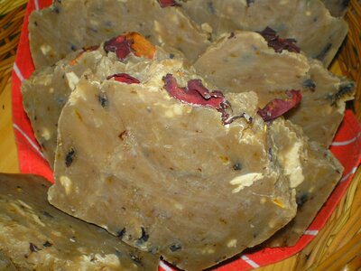 Natural soap hot process herb