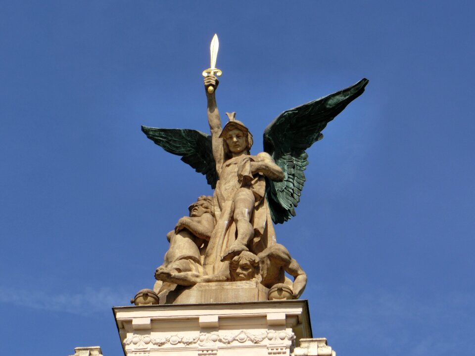 Wing stone sculpture