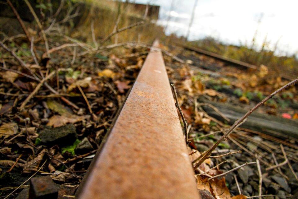 Rail track rust old