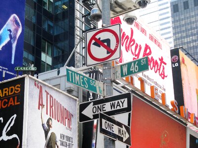 Manhattan time square cityscape