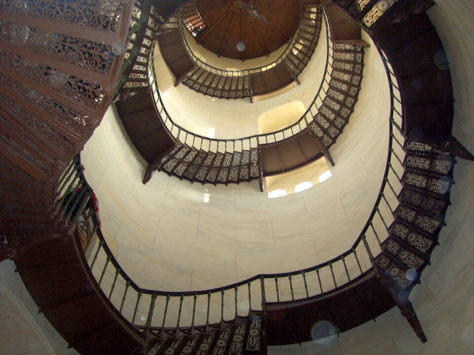 Scaffold spiral staircase historically