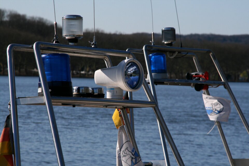 Blue light boat lifeboat