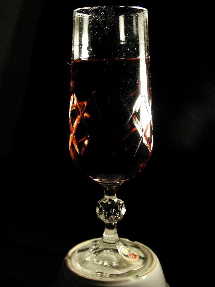 Drink food black wine