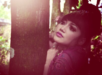 Vintage grunge lips