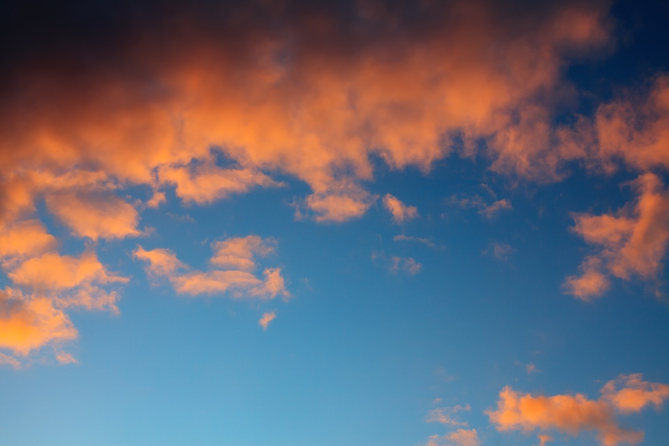 Blue sunset climate