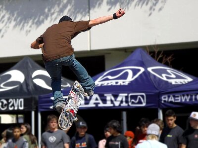 Skateboarding sports extreme photo