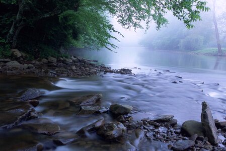 Scenic river landscapes photo