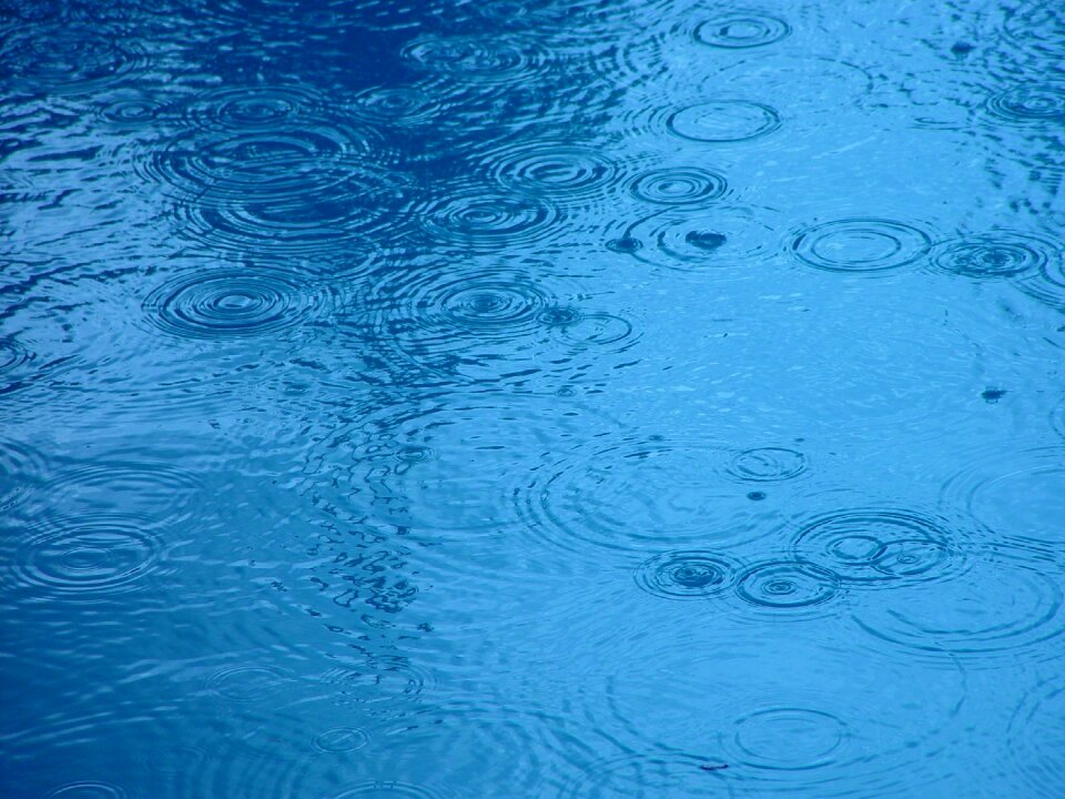 Nature blue rain