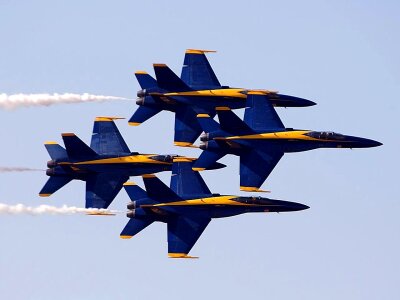Performing angels blue