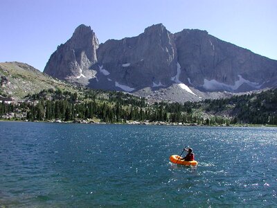 During raft biologist photo