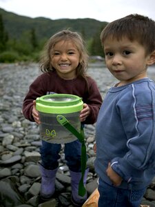 Enjoying young two