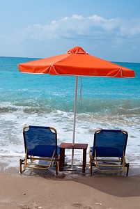Chairs sea ocean photo