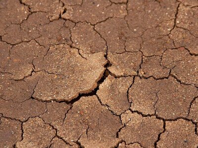 Cracked ground earth