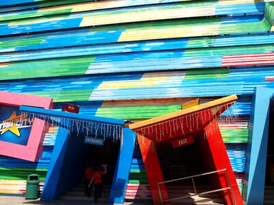 Building colorful door