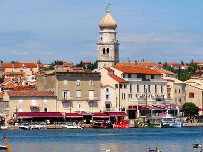 Island of krk port restaurants photo