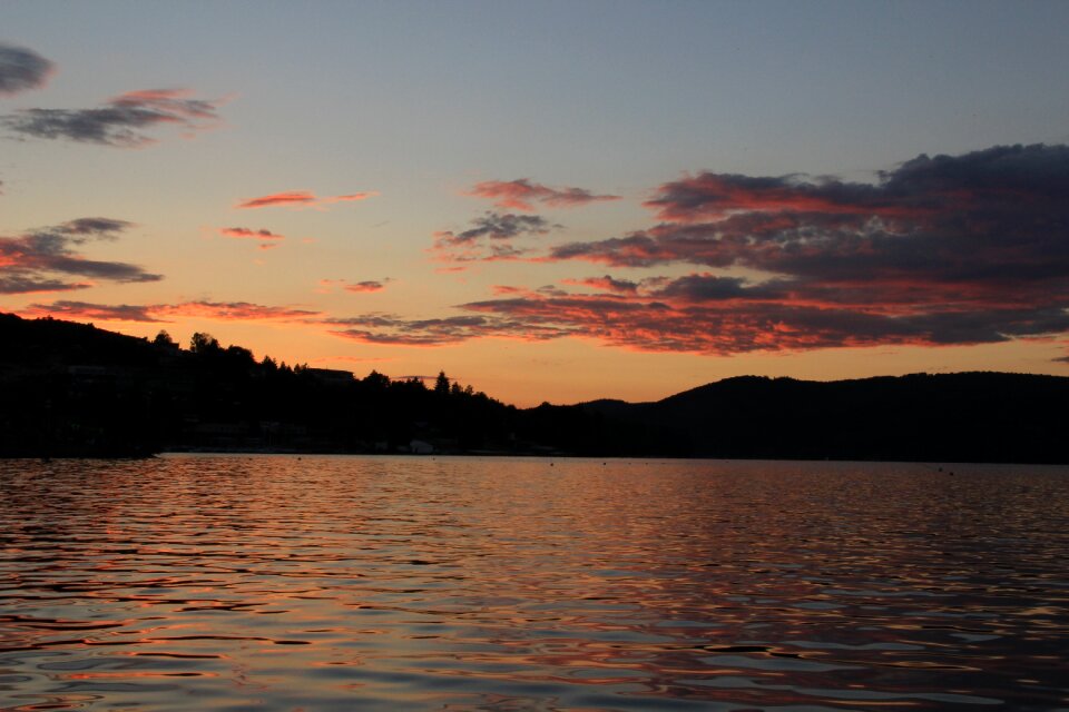 Water-level sky reflection