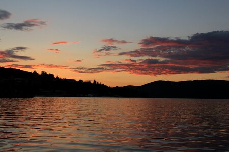 Water-level sky reflection
