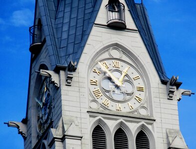 Amriswil steeple clock tower photo