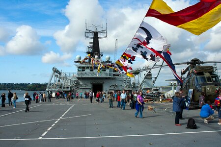 Signal flags helicopter deck visitors photo