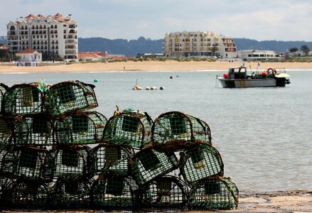 Cages fishing mar photo