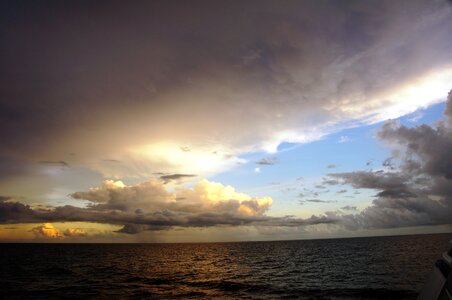 Clouds rain caribbean photo