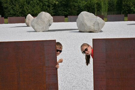 Girl hiding wall