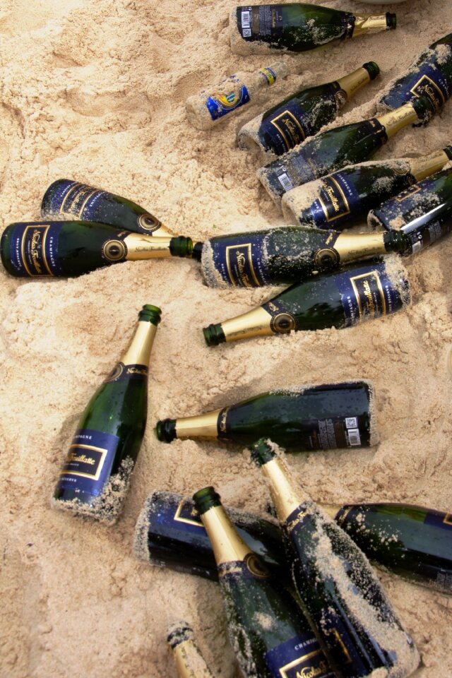 Celebration alcohol champagne bottles