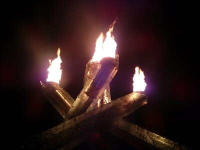 Flame cauldron photo