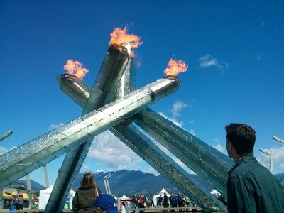 Olympic torch cauldron flame photo