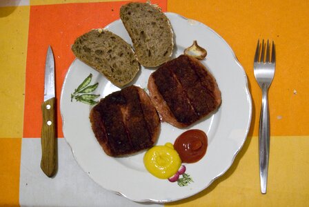 Fast meat bread photo